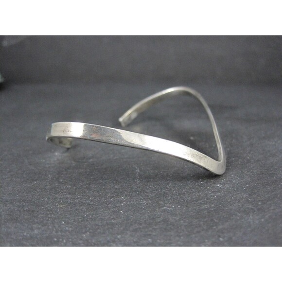 Dainty Sterling Silver Sweater Cuff Bracelet 6 Inches - Picture 9 of 10